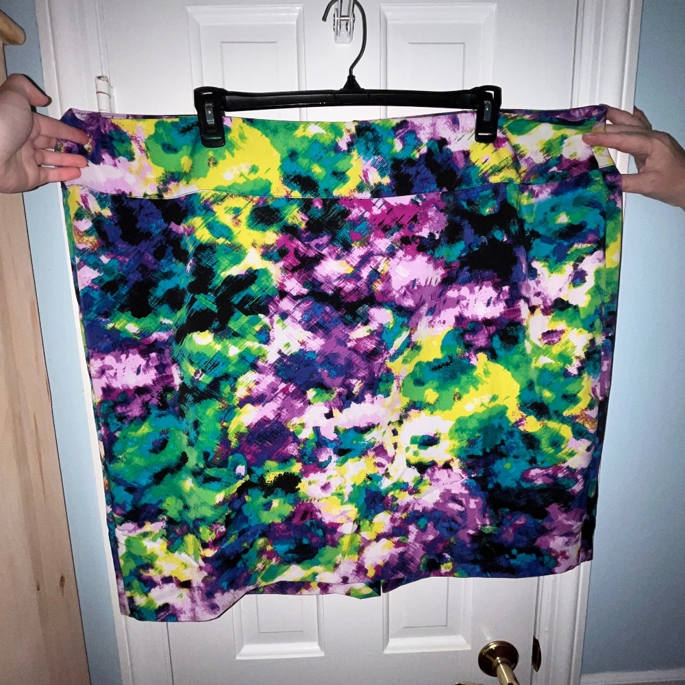 Lane Bryant Abstract Floral Skirt